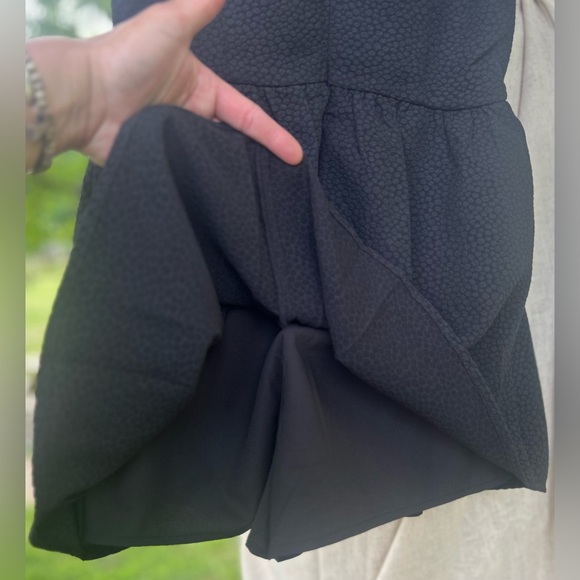 *VINTAGE* LUSH black romper … wrap mini skort size small - Picture 7 of 16